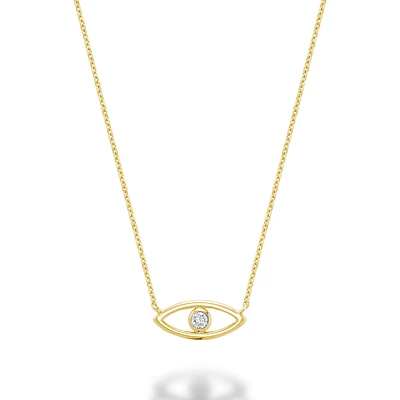 Collier 10K avec DIAMANT. Color: jaune | Doucet Latendresse