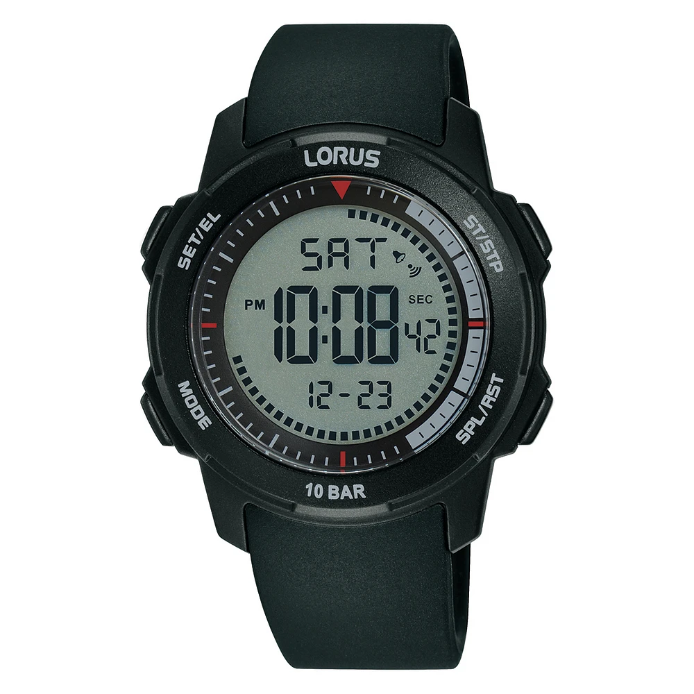 LORUS UNISEX CHRONO SPORT WATCH, BLACK | Doucet Latendresse