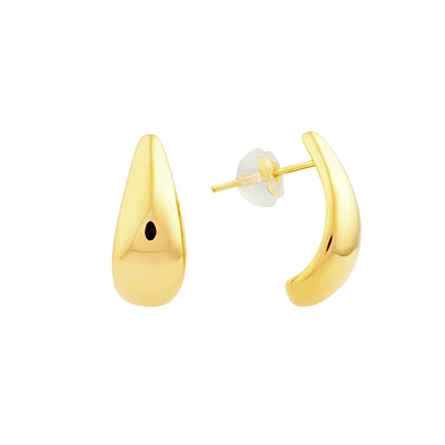 10k gold stud earrings. Color: yellow | Doucet Latendresse