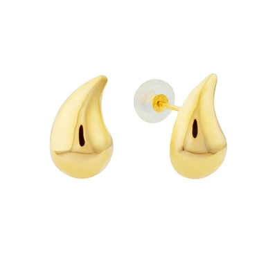 10k gold drop stud earring. Color: yellow | Doucet Latendresse