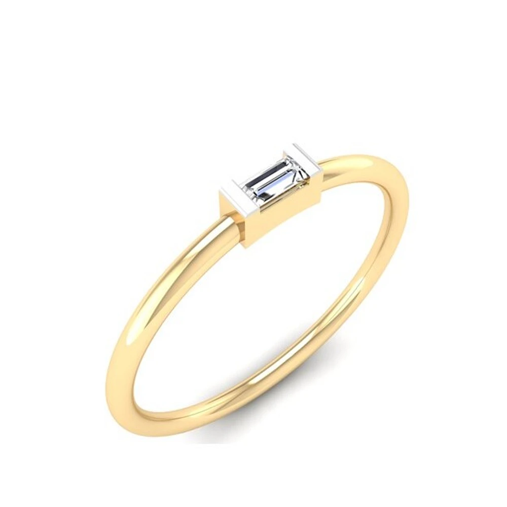 10k Gold Women's Diamond Ring. Color: yellow | Doucet Latendresse