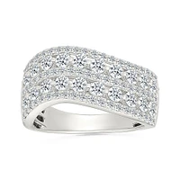 Women's cocktail ring - 14k white gold & diamonds. Color: blanc | Doucet Latendresse