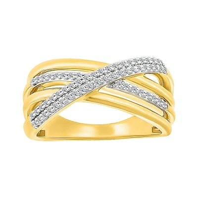 Bague Cocktail pour femme en or 10k&diamants. Color: jaune | Doucet Latendresse