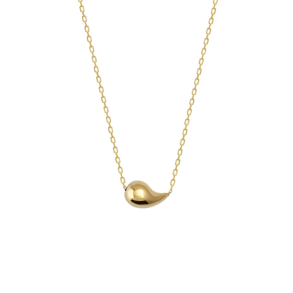 Collier avec Pendentif Goutte en Or 10K | Doucet Latendresse