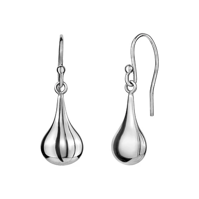 Boucles d’Oreilles Pendantes en Argent Sterling en Goutte. Color: argent | Doucet Latendresse
