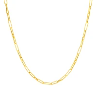 Collier Chaîne Trombone en Or 10K avec Maillons Polis et Texturés | Doucet Latendresse