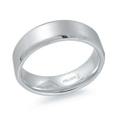 Jonc Pour Homme En Acier Inoxydable Poli – 6,5mm. Color: blanc | Doucet Latendresse