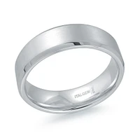 Jonc Pour Homme En Acier Inoxydable Poli – 6,5mm. Color: blanc | Doucet Latendresse