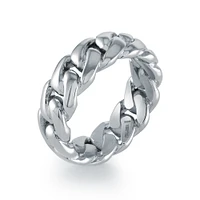 Jonc Pour Homme En Acier Inoxydable Style Chaîne Cuban – 8mm. Color: argent | Doucet Latendresse