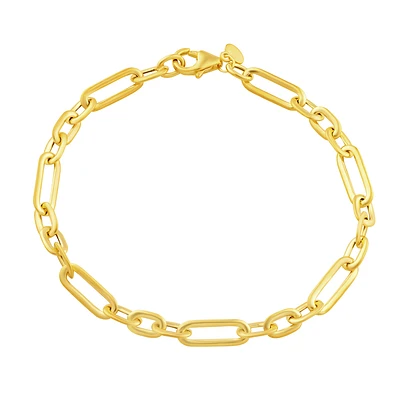 Bracelet à Maillons Trombone en Or 10K. Color: jaune | Doucet Latendresse