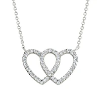 Collier pendentif en argent sterling avec zircon cubique - Charme inseparable. Color: argent | Doucet Latendresse