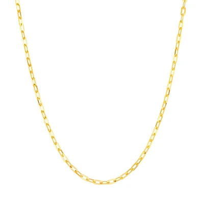 Collier Chaîne à Maillons Rectangulaires en Or Jaune 10K. Color: jaune | Doucet Latendresse