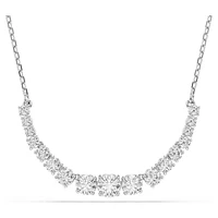 Collier Plaqué Rhodium avec Cristaux Ronds Dégradés. Color: blanc | Doucet Latendresse