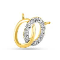 Pendentif cercle de vie pour femme en or 10k & diamants 4points total. Color: jaune | Doucet Latendresse
