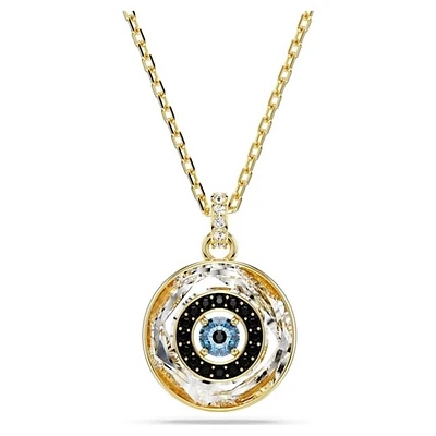 Collier Pendentif Oeil Protecteur Plaqué Or avec Cristaux. Color: jaune | Doucet Latendresse