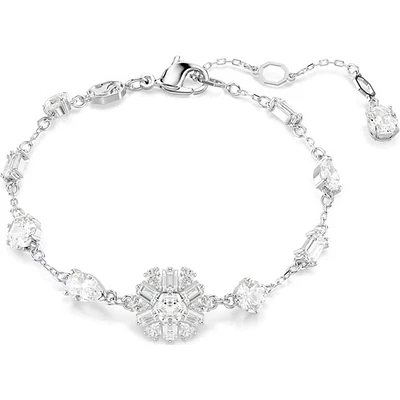 Bracelet Flocon Plaqué Rhodium avec Cristaux. Color: blanc | Doucet Latendresse