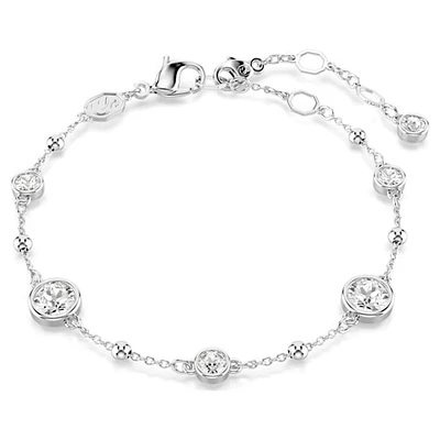 Bracelet Plaqué Rhodium avec Cristaux Blancs. Color: blanc | Doucet Latendresse