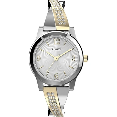 Timex Women's 25mm Two-Tone Watch with Crystal Accents | Doucet Latendresse