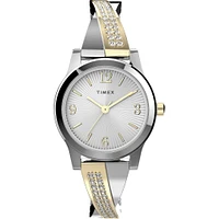 Timex Women's 25mm Two-Tone Watch with Crystal Accents | Doucet Latendresse