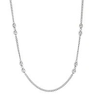 Collier en Argent Sterling à Maillons avec Fini Rhodium. Color: blanc | Doucet Latendresse