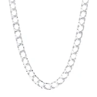 Collier Chaîne Gourmette en Argent Sterling. Color: blanc | Doucet Latendresse