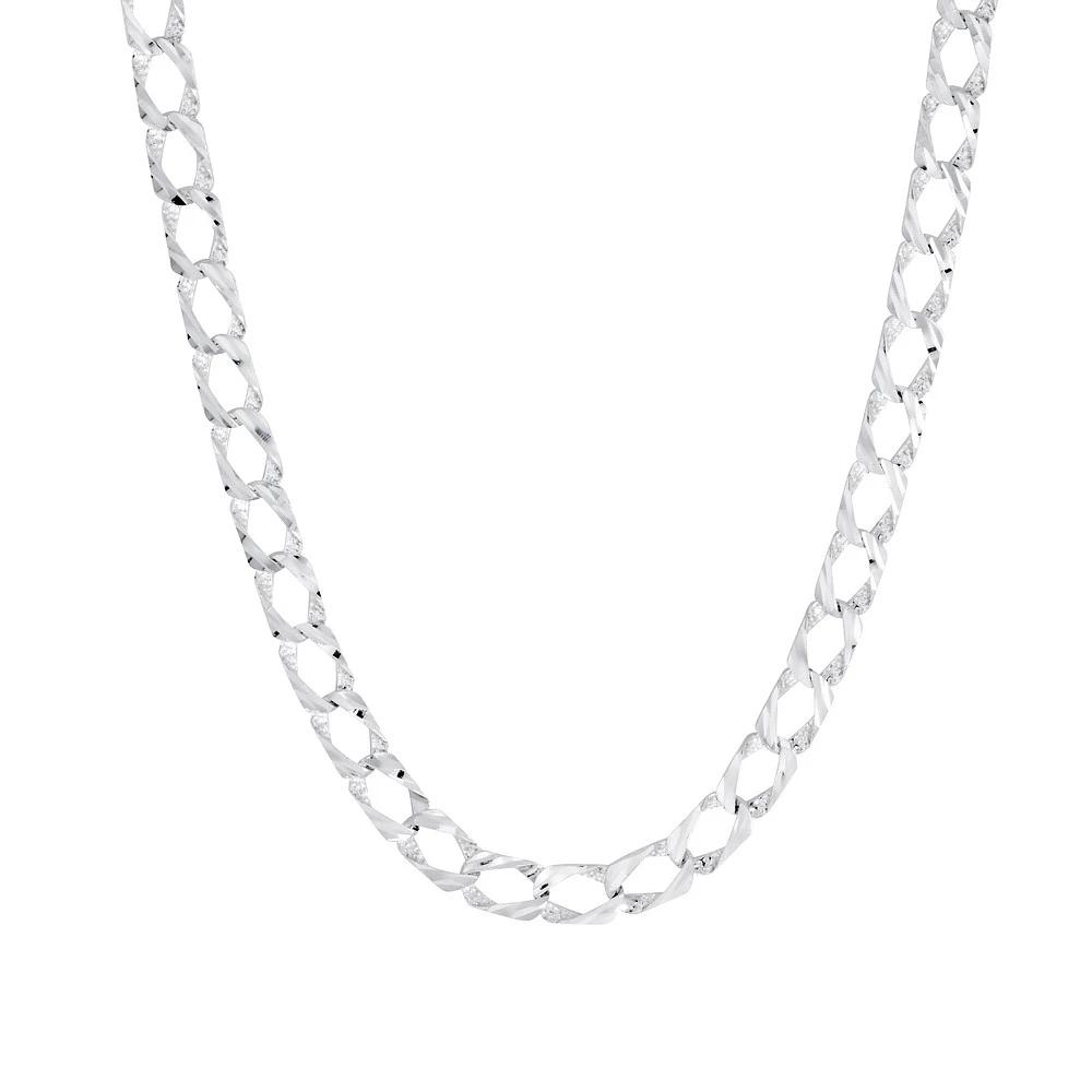 Sterling Silver Curb Chain Necklace – 22