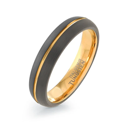 Bague en Tungstène Noir et Doré – 5mm. Color: noir | Doucet Latendresse