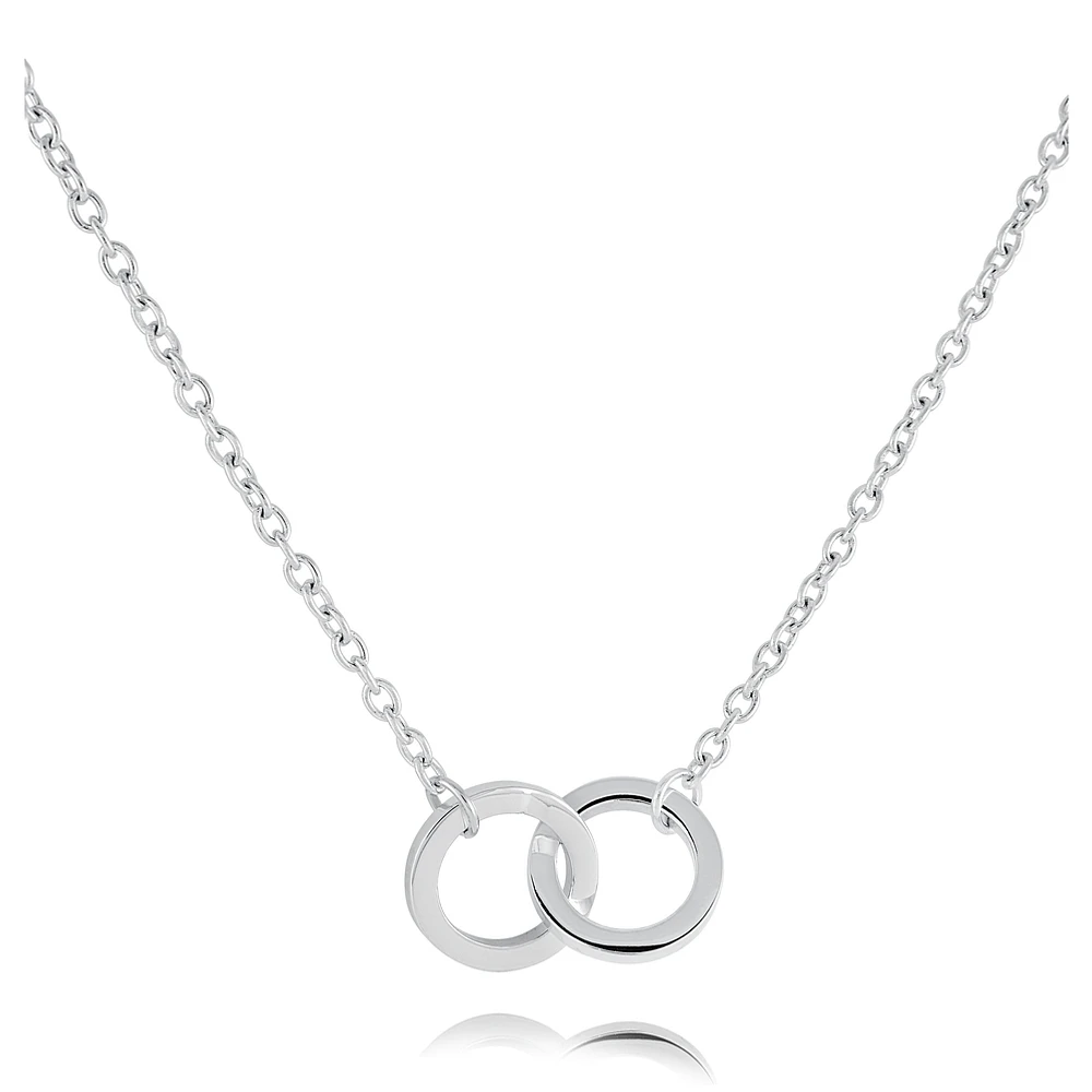 Stainless Steel Interlocking Circle Necklace – 18