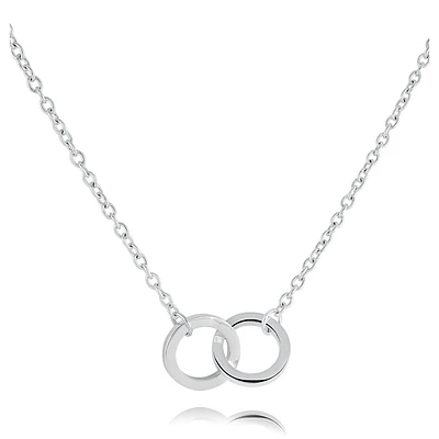 Collier en Acier Inoxydable avec Cercles Entrelacés – 18