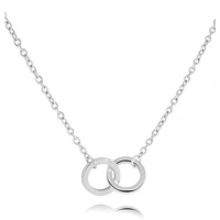 Collier en Acier Inoxydable avec Cercles Entrelacés – 18