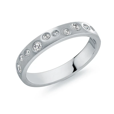 Bague en Acier Inoxydable avec Zircon Cubique. Color: gris | Doucet Latendresse