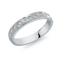 Bague en Acier Inoxydable avec Zircon Cubique. Color: gris | Doucet Latendresse