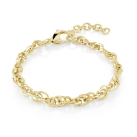 Bracelet Chaîne Rolo en Acier Inoxydable Ton Doré – 6,25