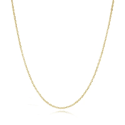 Collier Chaîne Corde en Acier Inoxydable Doré 7 mm – 18 