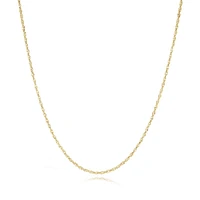 Collier Chaîne Corde en Acier Inoxydable Doré 1.7 mm – 18 