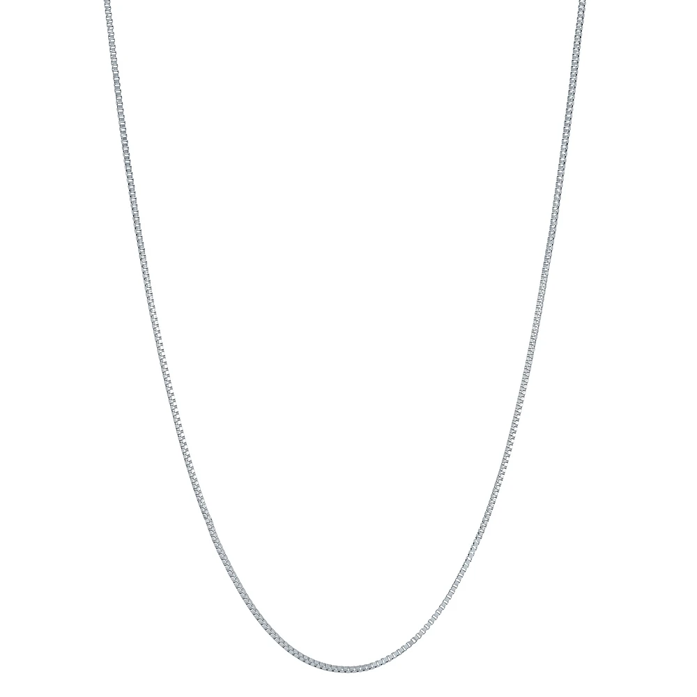 Collier Chaîne Boîte en Acier Inoxydable 1 mm – 18