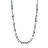 Collier Tennis en Acier Inoxydable avec Zircon Cubique – 18 
