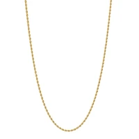 Collier Chaîne Corde en Acier Inoxydable Doré – 2 mm, 18 