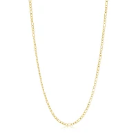 Collier Chaîne Figaro en Acier Inoxydable Doré – 3 mm, 18 