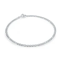 Stainless Steel Figaro Chain Anklet – 9