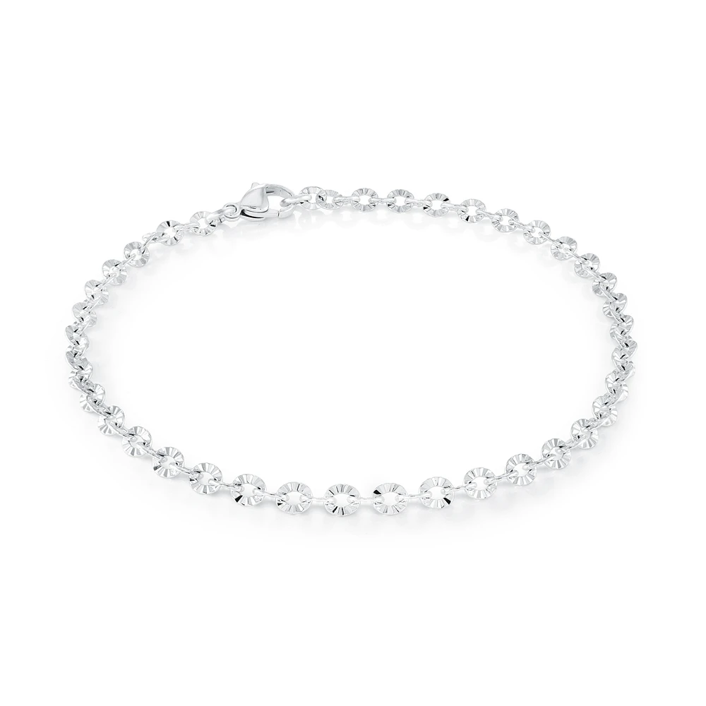 Stainless Steel Disk Chain Anklet – 9