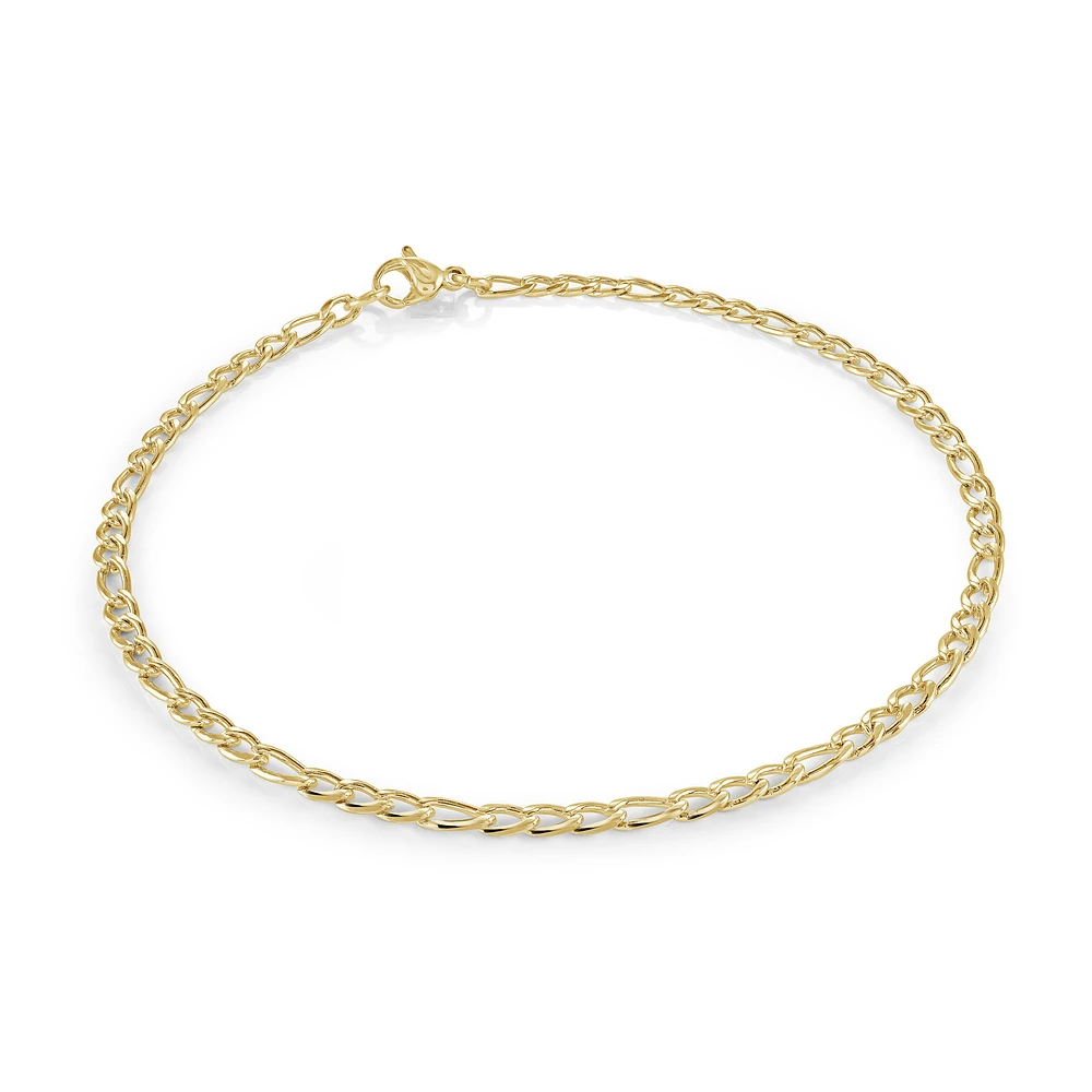 Chaîne de Cheville Figaro en Acier Inoxydable – 9