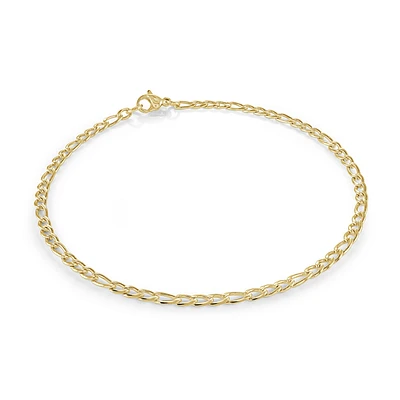 Chaîne de Cheville Figaro en Acier Inoxydable – 9