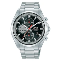 Montre Chronographe Lorus avec Bracelet en Acier Inoxydable – 42,5mm, Résistante à l’Eau 100M | Doucet Latendresse