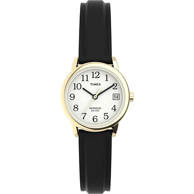 Timex Gold Tone Watch with Black Resin Strap – 25mm, INDIGLO, Date | Doucet Latendresse
