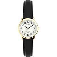 Montre Timex Dorée avec Bracelet en Résine Noire – 25mm, INDIGLO, Date | Doucet Latendresse