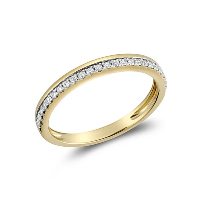 Bague d’Anniversaire Semi-Éternité en Or Jaune 14K Sertie de Diamants. Color: jaune | Doucet Latendresse