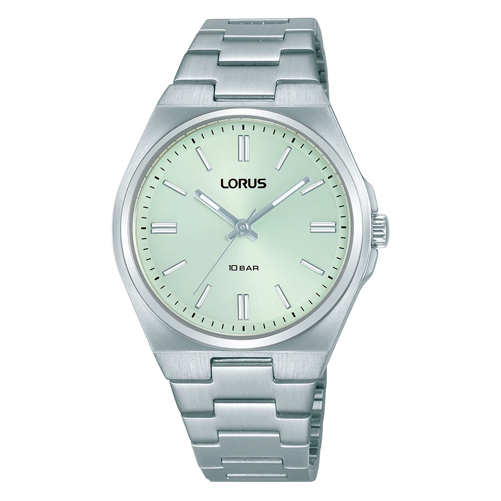 Lorus Stainless Steel Watch – 34mm Mint Green Dial | Doucet Latendresse