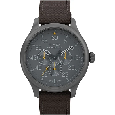 Timex Expedition Field Chronograph Watch – 43mm Grey Dial, Black Fabric Strap | Doucet Latendresse