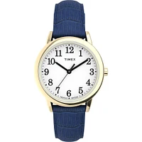 Timex Gold Tone Blue Strap Watch – 25mm White Dial | Doucet Latendresse